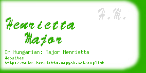 henrietta major business card